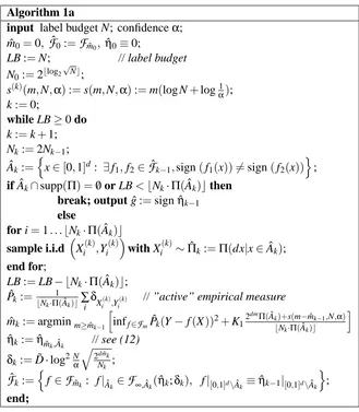 Table 1: Active Learning Algorithm