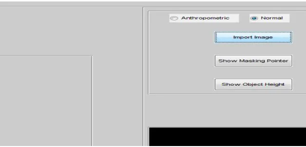 Figure 2: GUI of the Height detection System  