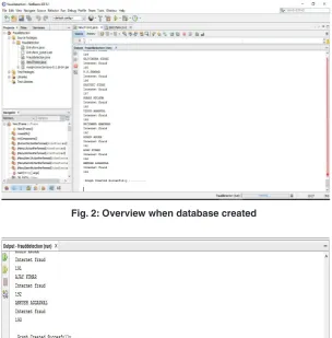Fig. 2: Overview when database created