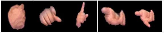 Figure 10: A variety of examples for the HamNoSys/SiGML class ‘ﬁnger2’.