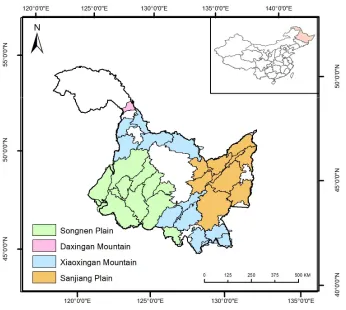 Figure 2. Phenological zoning in Heilongjiang Province 