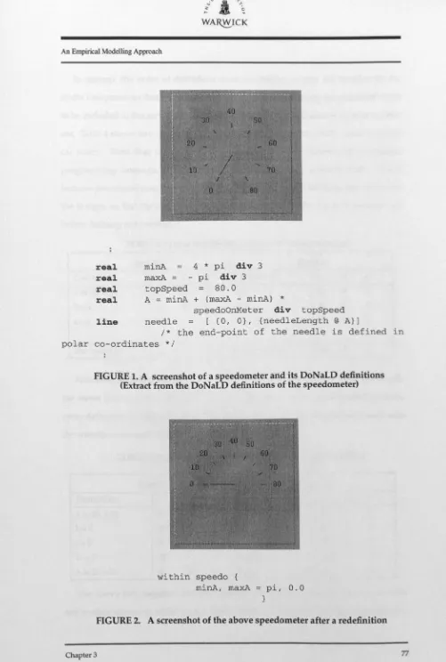 FIGURE 1. A screenshot of a speedometer and its DoNaLD definitions (Extract from the DoNaLD definitions of the speedometer) 