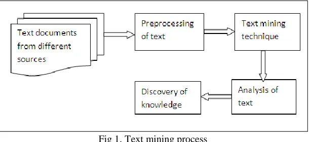Fig 1. Text mining process 