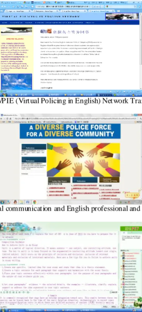 Figure 3: The homepage of VPIE (Virtual Policing in English) Network Training Platform