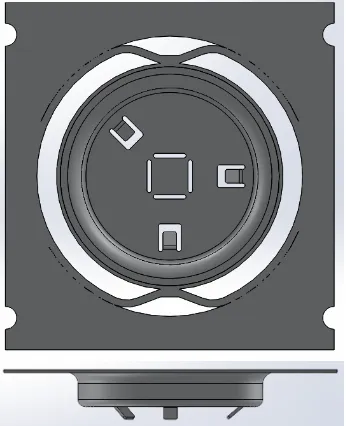 Figure 1.1: Top and side view of the demon-strator product.