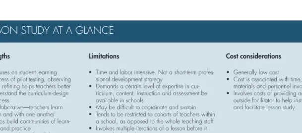 Table 3: Lesson Study