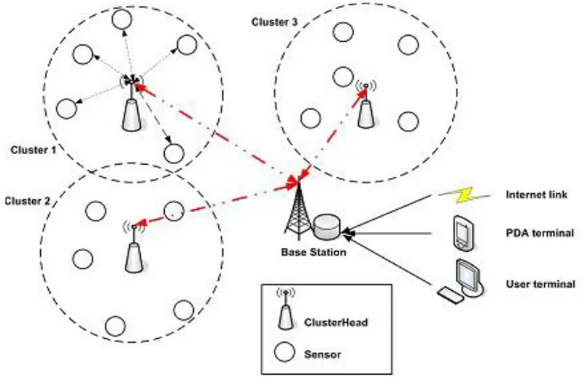 Figure 3.2: Clustered Sensor Network 