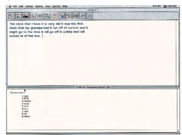 Figure 2. Co:Writer Screen