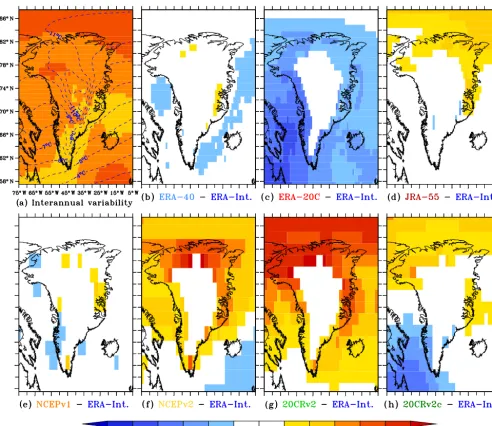 Figure 1. (a) In the background, the interannual variability (i.e. standard deviation) of the JJA mean 700 hPa temperature (T700) is simulatedby ERA-Interim over 1980–1999