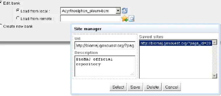 Figure 6: Remote repositories manager 