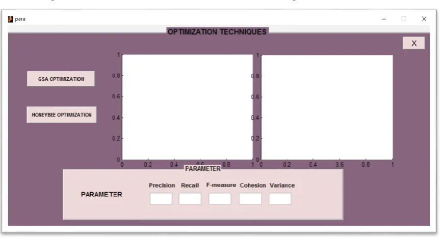 Fig 11 GUI interface for Optimization Technique 