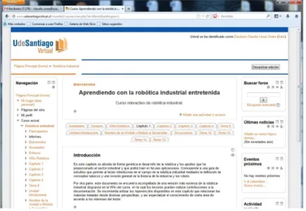 Figure 1.  Entry screen to the learning tool. 