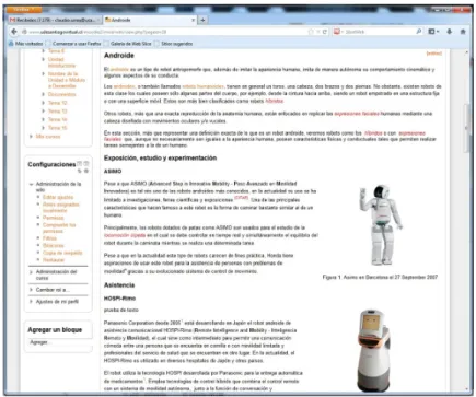 Figure 3 shows hyperlinks related to other robotics settings that allow the students to achieve  learning beyond industrial robotics itself