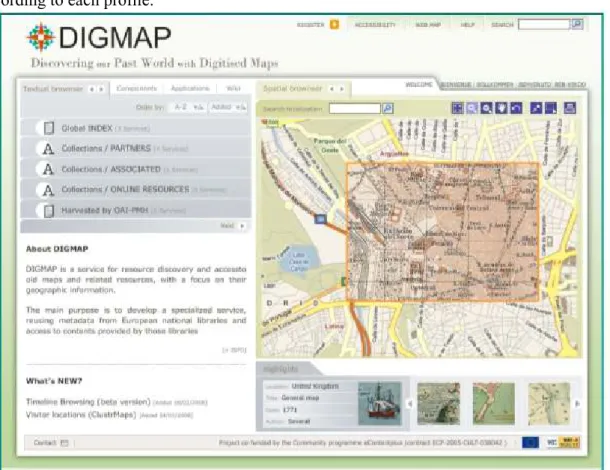 Fig. 12: DIGMAP Portal draft design. 