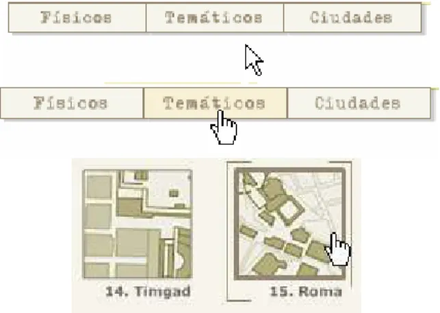 Fig. 2: Menu option selection; Textual mode and Icon mode [21] 