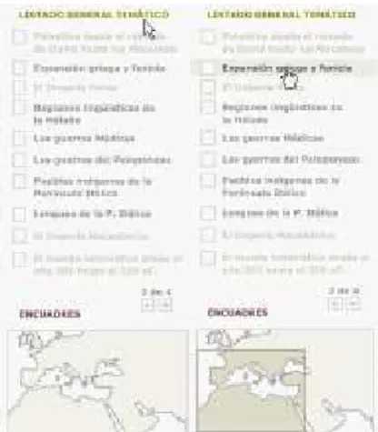 Fig. 3: Simultaneous map selection: by general menu and through frames. [21] 