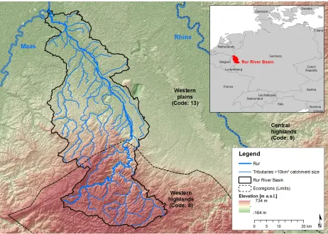 Figure 1. Research area – The Rur River basin