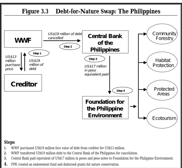 Figure 3.3  Debt-for-Nature Swap: The Philippines 