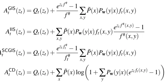 Table 1: Approximate functions of IS and CD methods.