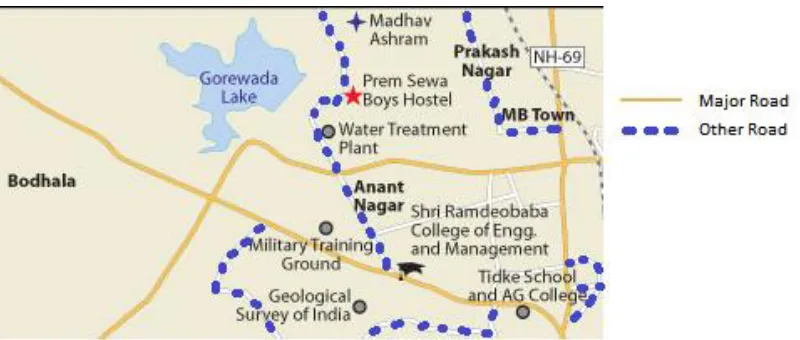 Fig 1. GIS Point data showing Location of ATM & Bank branch 