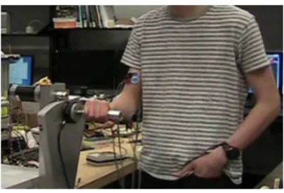 Figure 11: A participant performing the experiment