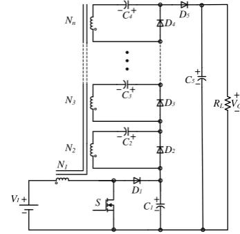 Fig. 3 Proposed step-up converter with the secondary-side of the series 