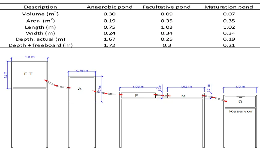 Fig. 2. Waste stabilization pond showing Equalization tank, Anaerobic pond and Facultative  pond 