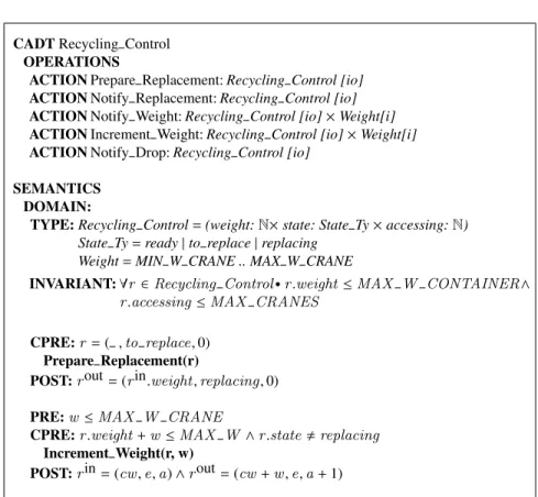 Fig. 3. Partial CADT for the central crane controller.