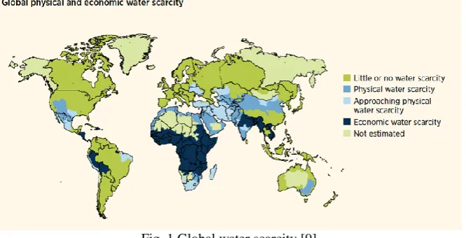 Fig. 1 Global water scarcity [9] 