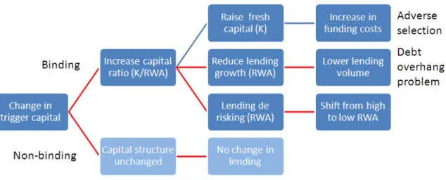 Figure 3.7. The transmission mechanism of changes in capital requirements