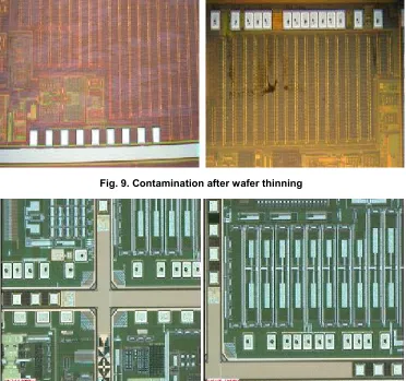 Fig. 9. Contamination after wafer thinning 