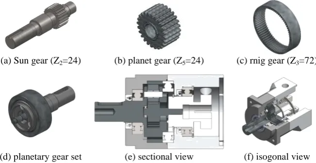 Fig. 4  Engineering drawing of planetary gear reducer 