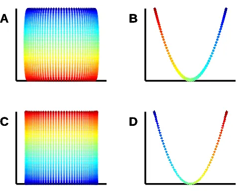 Figure 4: The output of LEM on a grid of dimensions 81 × 41 is presented in (A). The result ofLEM for the grid of dimensions 81×39 is presented in (B)