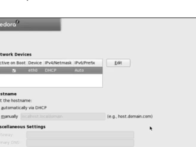 Figure 3-9 The Network Configuration screen