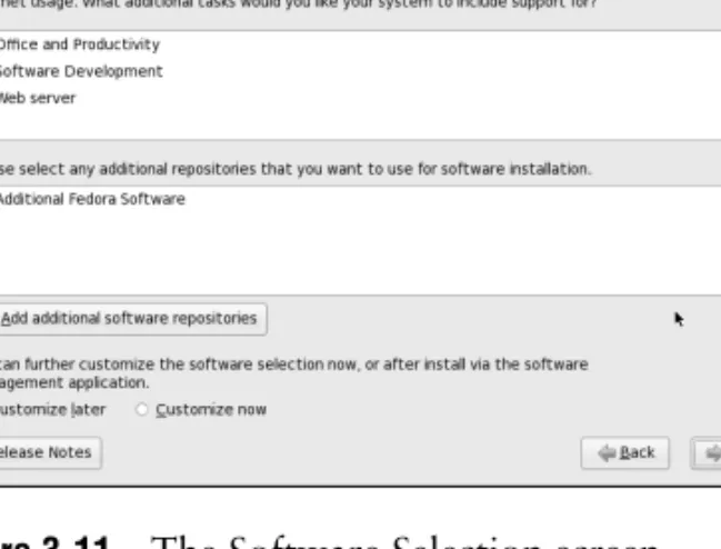 Figure 3-11 The Software Selection screen