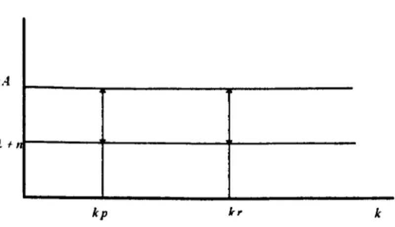 Figure 2.6 Growth rate in the AK model