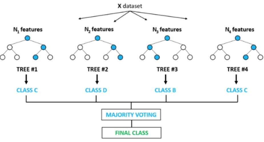 Fig. 4. Example of ensemble of decision trees (random forest)