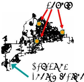 Figure 5: Securing a municipal water distribution network against contaminations performed underknowledge of the sensor placement is another instance of the RSOS problem.