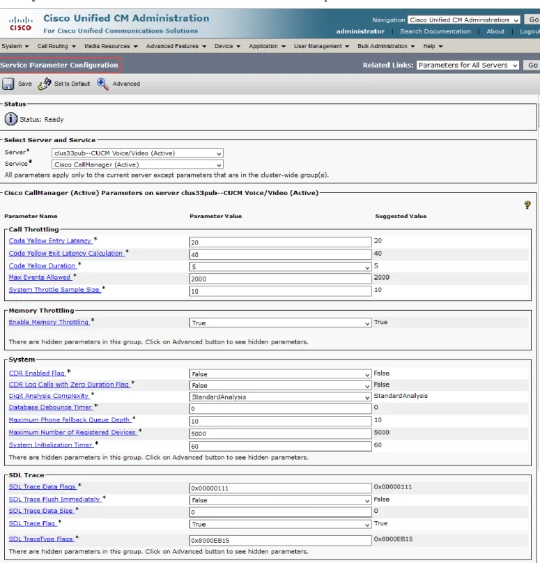 Figure 6 Service Parameter 