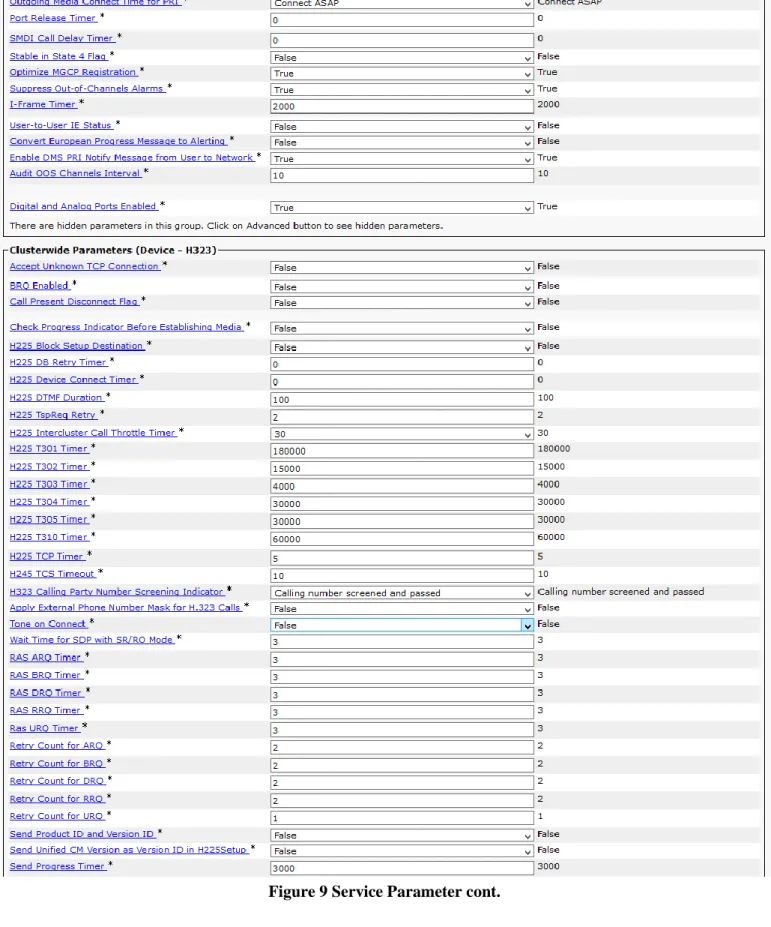 Figure 9 Service Parameter cont. 