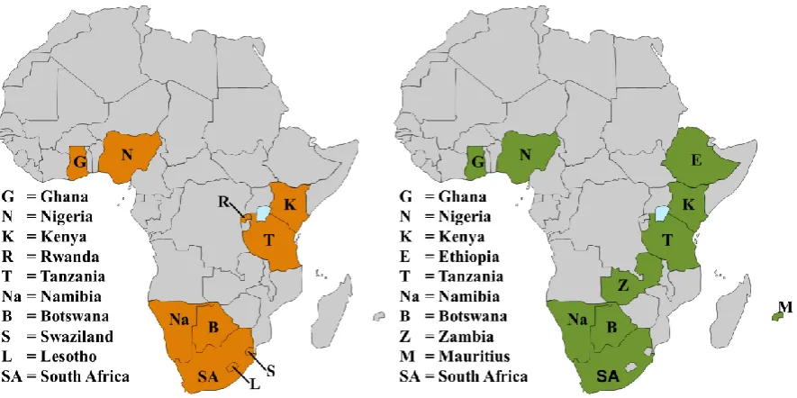 Fig 1. ERP-CDI selected countries 