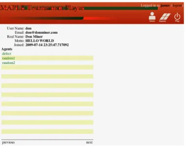 Figure 3: Shown here is an ER diagram of the MGPS database. MGPS allows registered users to create any  num-ber of agents that are programmed in the Python  Program-ming language