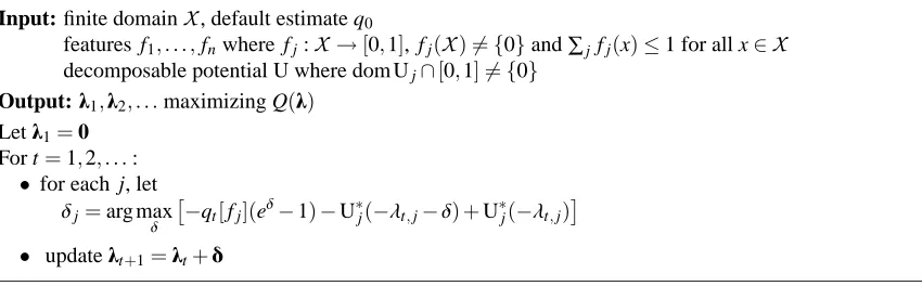 Figure 4: ParalleL-Update algorithm for MaximuM EnTropy (PLUMMET).