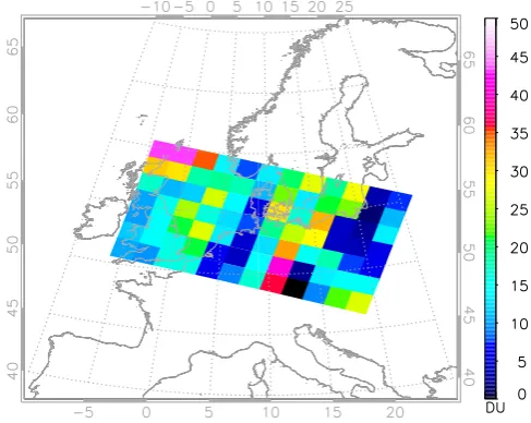 Fig. 8.Mean of the relative differences per latitude band forGOME-2 retrievals. Error bars indicate the 95 % conﬁdence inter-val around the mean