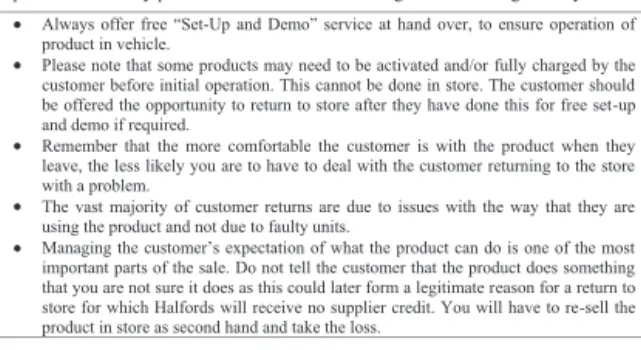 Fig. 3. Extract from customer returns:faulty goods:the deﬁnitive guide.