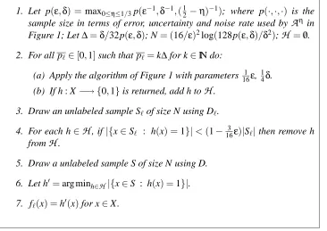 Figure 2: Learning in the sense of Deﬁnition 2 using noise-tolerant PAC algorithm and unknownclass priors