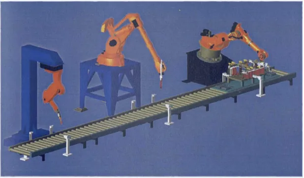 Figure  11  SALVO cell showing the tooling, conveyor and robots