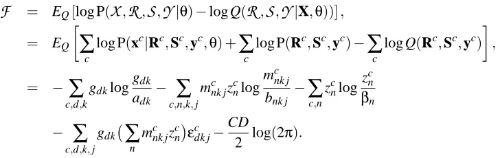 Figure 9: Graphical model with additional class variable, y. Note that y can be either observed orunobserved.