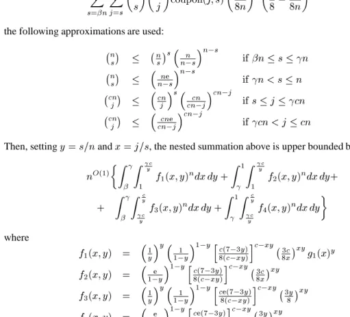 Figure 3.3 gives a graphical description of the partition induced on the space of values for x and y by the previous definitions