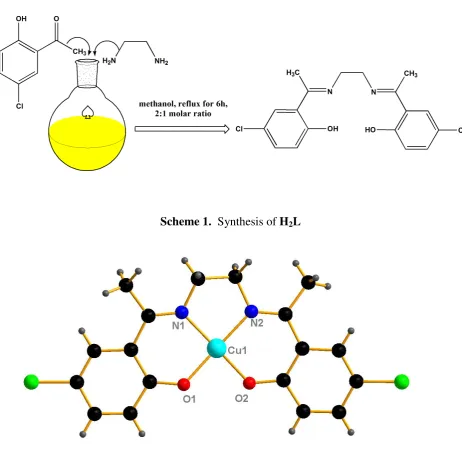 Fig. 1. Crystal structure of complex (1) with atom labeling scheme. 